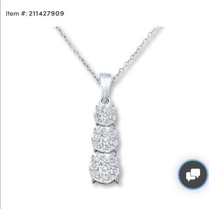 Jared diamond white gold necklace 18”